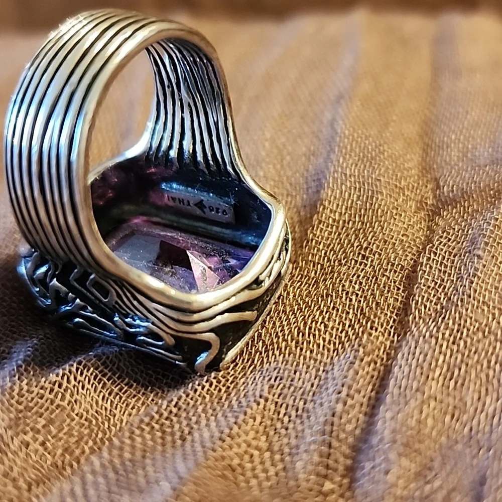 Silpada Purple Gemstone Silver Ring - Picture 3 of 4